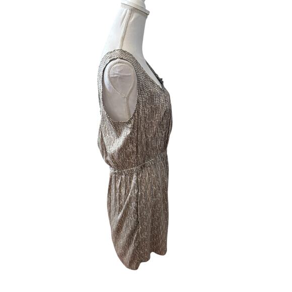 Calypso St Barth Casual Silk Summer Sleeveless Sun Dress Brown Print M - Picture 4 of 7